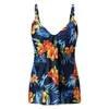 Женские купальники женщин плюс размер печатной печатной планы Swimjupmiuit Swimsuit Beachwear Plaseded Floral