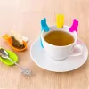 Новые 5 цветов Новый силиконовый гель форма кролика с чайной пакетом держатель -держатель конфеты Coland Color Mug подарок кролик кремниевый чайный пакет Stand Gg