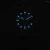 Relógios de pulso Chegada 43mm Dial estéril Sapphire Glass Super Luminous No Logo Top GMT Movimento Automático Relógio Masculino