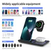 Hot Sell 15W Stazione di ricarica rapida pieghevole 3 in 1 Supporto per caricabatterie wireless veloce per Apple iPhone 14 13 12 11 Pro Watch Series 8 7 6 SE 5 4 3 2 AirPods 3/2 / Pro