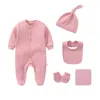 Kleidung Sets Solide Pyjamas Sets 35PCS geboren Baumwolle Strampler Unisex Baby Mädchen Kleidung Overall Frühling Baby Jungen Kleidung Ropa bebe Herbst 230517