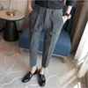 Ternos masculinos de estilo coreano Primavera e outono Troushers Troushers Men Slim Casual Pants Fashion Business Brand Thin Classic