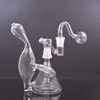 1 Satz Recycler Glasölbrenner Bong Dab Rig Wasserpfeifen Tornado Cyclone Recycler Rauchwasserpfeife mit Dropdown-Adapter und männlichem Glasölbrennerrohr