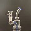 Petit Mini Bongs En Verre Dab Rigs Narguilé 14mm Joint Femelle avec Bol De Fumer Petit Bubbler Beaker Bong Conduites D'eau Oil Rig Moins Cher 2pcs