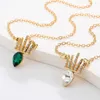 Collane con ciondolo Dainty Crown e collana di pietre preziose per le donne Fashion Crystal Charm Choker Perals Accessori per gioielli Regali per feste 2023