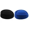 Beretten KF-2PCS Elegant Wool Filt Pillbox Stewardess Air Hostesses Beret Hat Party Base Cap (Blackblue)