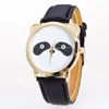 Montres-bracelets Mode Casual Panda Animal Watch Couple coréen Quartz Les étudiants s'envoient des cadeaux Parejas RegalosWristwatches