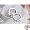 stud 2020 New Hot Sale 100 Real 925 Sterling Silver Crystal Circle Carring for Women Making Jewelry Gift Party Completing Z0517