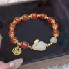 Braccialetti con ciondoli Ciondolo di perline di cristallo squisito per donne Ragazze Buona fortuna Amuleto di perline Gioielli Regali di compleanno