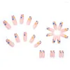 False Nails 24Pcs Long Fake Stickers Sizes Can Be Trimmed And Filed For Nail Beginners