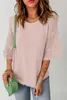 Top in maglia con maniche a kimono girocollo rosa 2023 Hot New w3DY#