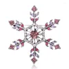 Broches trend Rhinestone Snowflake Christmas Broche Dames Creative Badge Holiday Banquet Sieraden accessoires