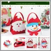 Presentförpackning 20st jul Santa Sack Children Xmas Gifts Candy Stocking Bag Utsökta Claus Tryckt linne