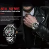 Montres-bracelets NEKTOM hommes montre haut grand cadran Sport montres hommes chronographe Quartz montre-bracelet Date mâle horloge affichage numérique