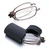 Lunettes de soleil Strength 1.0-4.0 Lunettes de lecture pliantes Comprend un boîtier en alliage Cadre Rotation Jambes Presbytie Lunettes