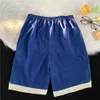 Shorts bordados de verão masculino de trimestre americano da moda insportada de esportes soltos fãs grandes de basquete de basquete