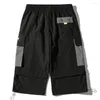 Men's Pants 2023 Summer Cargo Shorts Men Loose Nylon Casual Outdoor Beach Original Design Multi-Pocket Calf-Length Short