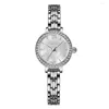 Wristwatches 2023 Simple Women's Watch Light Luxury Diamond-encrusted Trend Ins Wind Automatic Quartz Reloj De Mujer