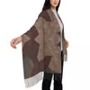 Halsdukar splintarn tysk militär kamouflage halsduk wrap kvinnor lång vinter fall varm tofs sjal unisex armé taktisk camo