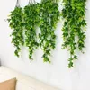 Dekorativa blommor Bekväma Long Services Life Plastic Hanging Plant inte Walled Wall Decor Fake Rattan Hemförbättring