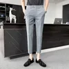 Men's Suits 2023 Suit Pants Men Leisure Stripe Straight Drape Korean Classic Fashion Business Casual Formal Wear Blazer Trousers Male P137