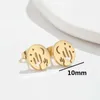 Stud Trendy Star Cactus Ear Stud Pendientes para Mujeres Hombres Pareja Color Oro Acero Inoxidable Corazón Pie Sol Flor Joyería Regalo de Cumpleaños Z0517