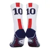 Sports Socks Blue White Number 10# 7# Kids Soccer Socks Men's Football Sports Socks Outdoor Running Fast-drying Breathable Nylon Non-Slip 230518