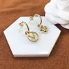 Boucles d'oreilles à clous pour femmes, bijoux de styliste, lettre V, diamants, bijoux de fête de luxe, Oorbellen, 2023