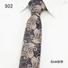 Bow Ties Black Square Checked Men Narrow Paisley 6CM Hombre Skinny Neckties Stripes Neckwear Tie Polyester Wholesale Suit