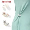 3st/Set Women Fashion Drawing Waistband Pin Double Pearl Brosches Metal Lapel Pin Brosch Pins tröja Skjorta Cardigan Brosch