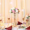 gold crystal flower stand tall vases chandelier for weddings table decoration centerpiece Ocean express