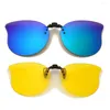 Solglasögon modeklipp på polariserade lins kvinnor män som kör solglasögonklämmor myopia glasögon täcker glasögon UV400