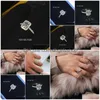 Solitaire Ring Handmade Emerald Cut 2Ct Lab Diamond 925 Sterling Sier Band Band Rings for Women Bridal Fine Party Jewe Dhcla