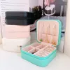 Jewelry Stand Portable Storage Box Candy Color Travel Organizer Boxes Earring Necklace Ring Display 230517