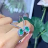 Dangle Earrings Fine Jewelry 925 Pure Silver Chinese Style NaturalEmerald Girl Luxury Classic Butterfly Gem Ear Stud Support検出