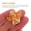 Storage Bottles 60pcs Diy Hairpin Charm Flat Back Beads For Crafts Phonecase Phone Case Decor Angel Pendant