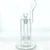 Flat mouth matrix glass hookah water pipe with 1 birdcage perc (GB-350) oil rig bong