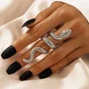 Nuovi anelli vintage Snake Rings Punk Serpent Reptile Open Ring for Women Girls Gothic Style Halloween Jewelry