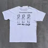 Camisetas masculinas T-shirt Gráfico de t-shirt Mulheres Tops Y2K Streetwear Roupas Men camisa de grandes dimensões Vintage Summer