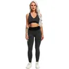 Tweedelige broek met dames fittoo tracksuits stelt 2 st. Mouwloze crop tops sexy buit -leggings pak voor fitness gym kleding vrouwen sportkleding