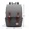 Rucksack Tasche Vintage Laptop Rucksack Frauen Canvas Taschen Männer Canvas Reise Freizeit Rucksäcke Retro Casual Bag Schule für Jugendliche 0508