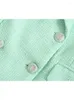 Kvinnors spårningsdräkter 2023 Autumn Women Blazers Suits Vintage Långärmning Croped Tweed Jack -dragkedjor SKORTS SHORTS Kvinnliga 2 -stycken uppsättningar