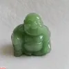 Charms äkta asiatisk jade snidad leende buddha staty smycken julklapp