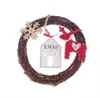 Nieuwe bruiloftdecoratie krans natuurlijke rattan krans slinger diy ambachten decor voor thuisdeur grand tree kerstcadeau feest ornament