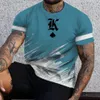T-shirts pour hommes Été Rayé K Tshirt Impression 3D Sweat-shirt à manches courtes King Spades A Motif Harajuku T-shirt Surdimensionné Tee Top 230518