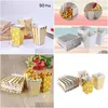 Gift Wrap Popcorn Boxes Paper Party Candy Box Container Cardboard For Holder Grad Bucket Top Open Bowl Circus Carnival Theater Drop Dhbce