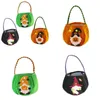 Geschenkwikkel Halloween Gold Veet Bag met handvat Witch Gnome Pumpkin Tote -tassen voor kinderen Kids Trick or Treat PortableGift Wrapgift D DH9TR