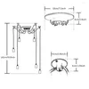 Pendant Lamps Vintage Multiple Adjustable Wire DIY Ceiling Spider Lighting 6/8/14 Heads With E27 Lamp Holder For Home Bar El