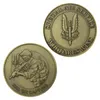 United Kindom Army Special Air Service Who Dares Wins Souvenir Bronze Plated Coin Military Veteran Collectible Challenge Coin