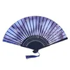 Party Favor Chinese Silk Fabric Folding Fan Women Hand Håller Bambu fans japansk stil presentförmåga Drop Delivery Home Gar Dhcty